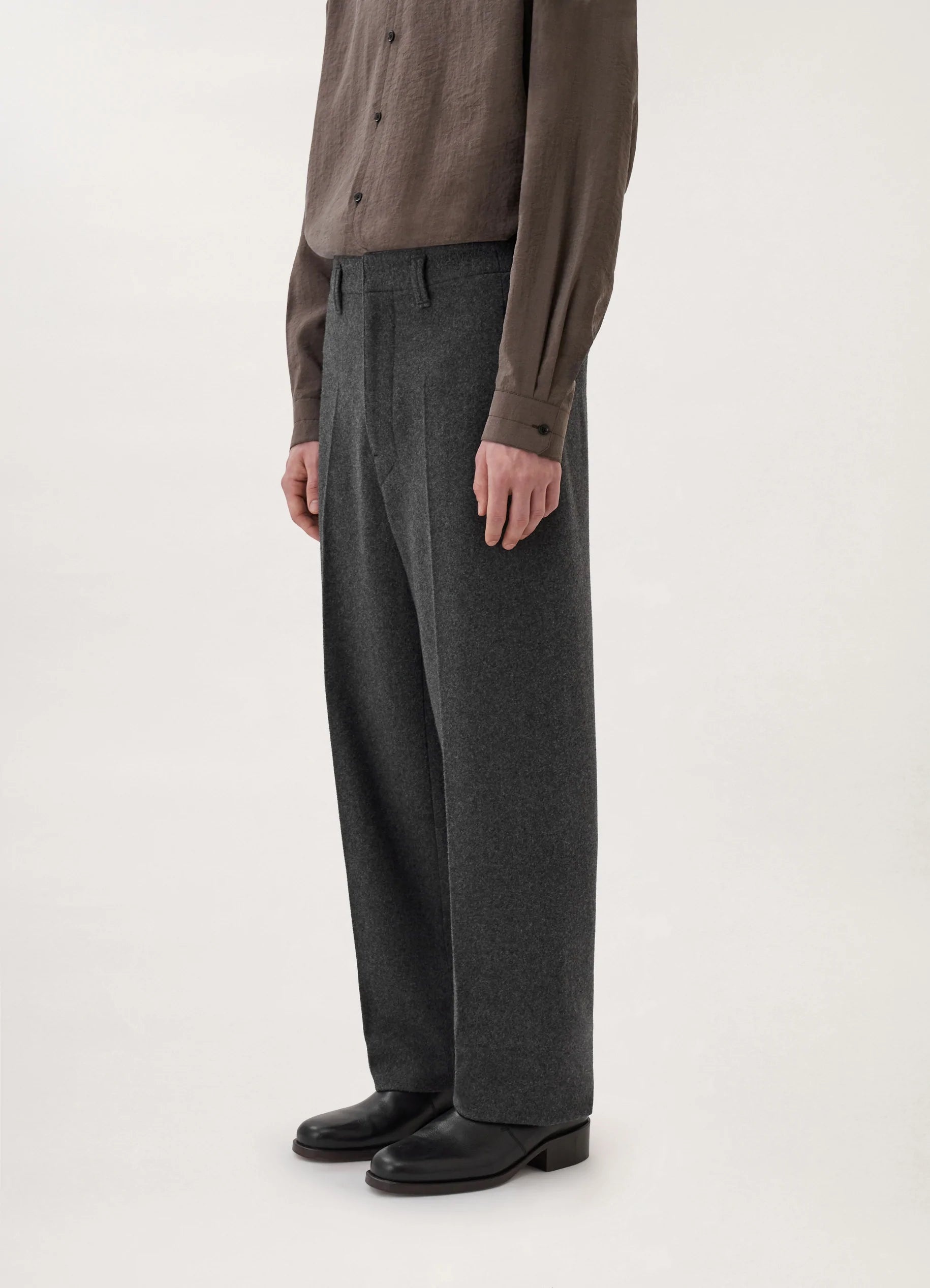 Lemaire TAPERED PANTS SOFT FELTED WOOL | REVERSIBLE