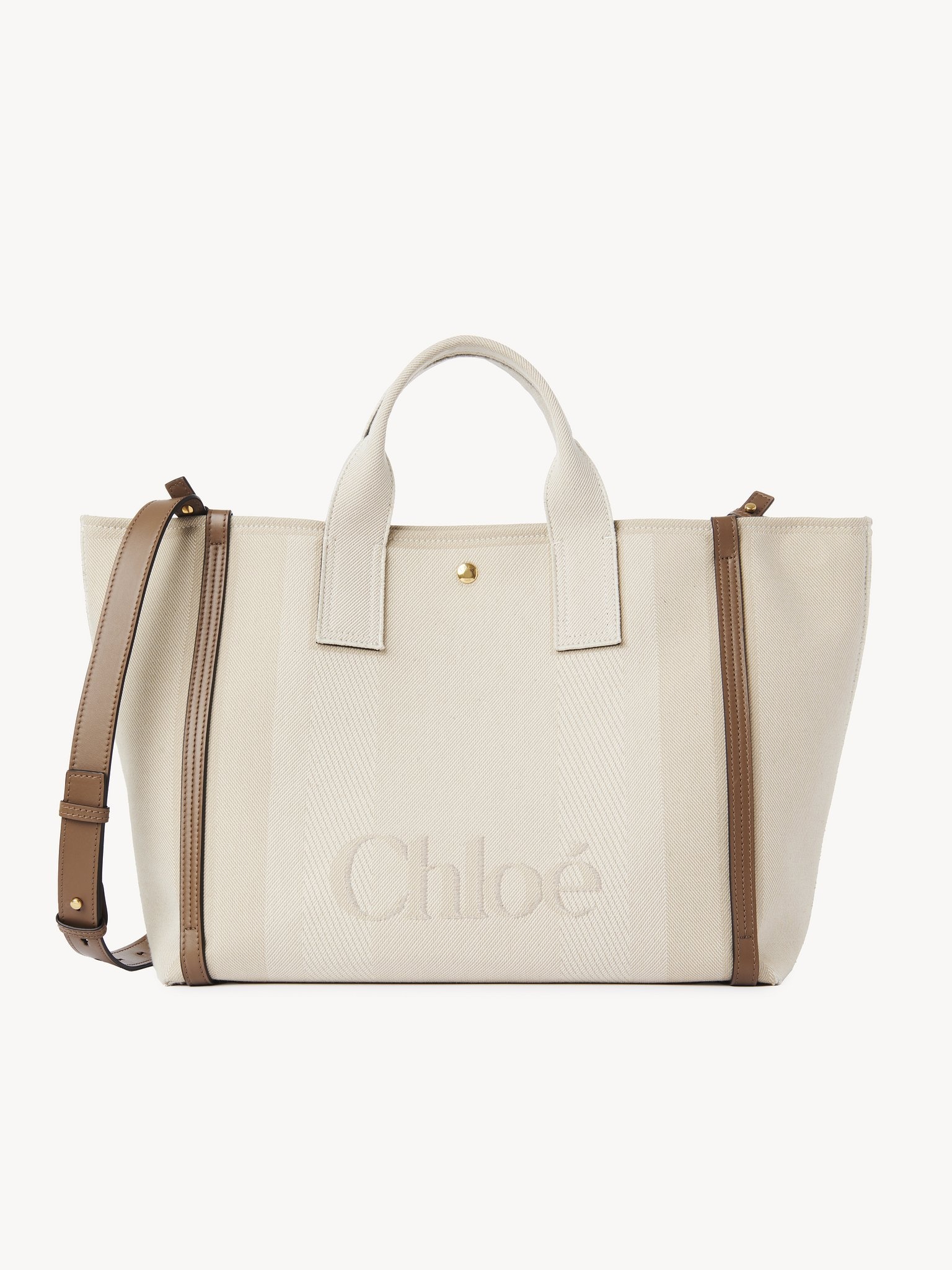 CHLOÉ CARRY TOTE BAG IN CANVAS - 5