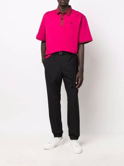 sacai tapered belted-waist trousers outlook