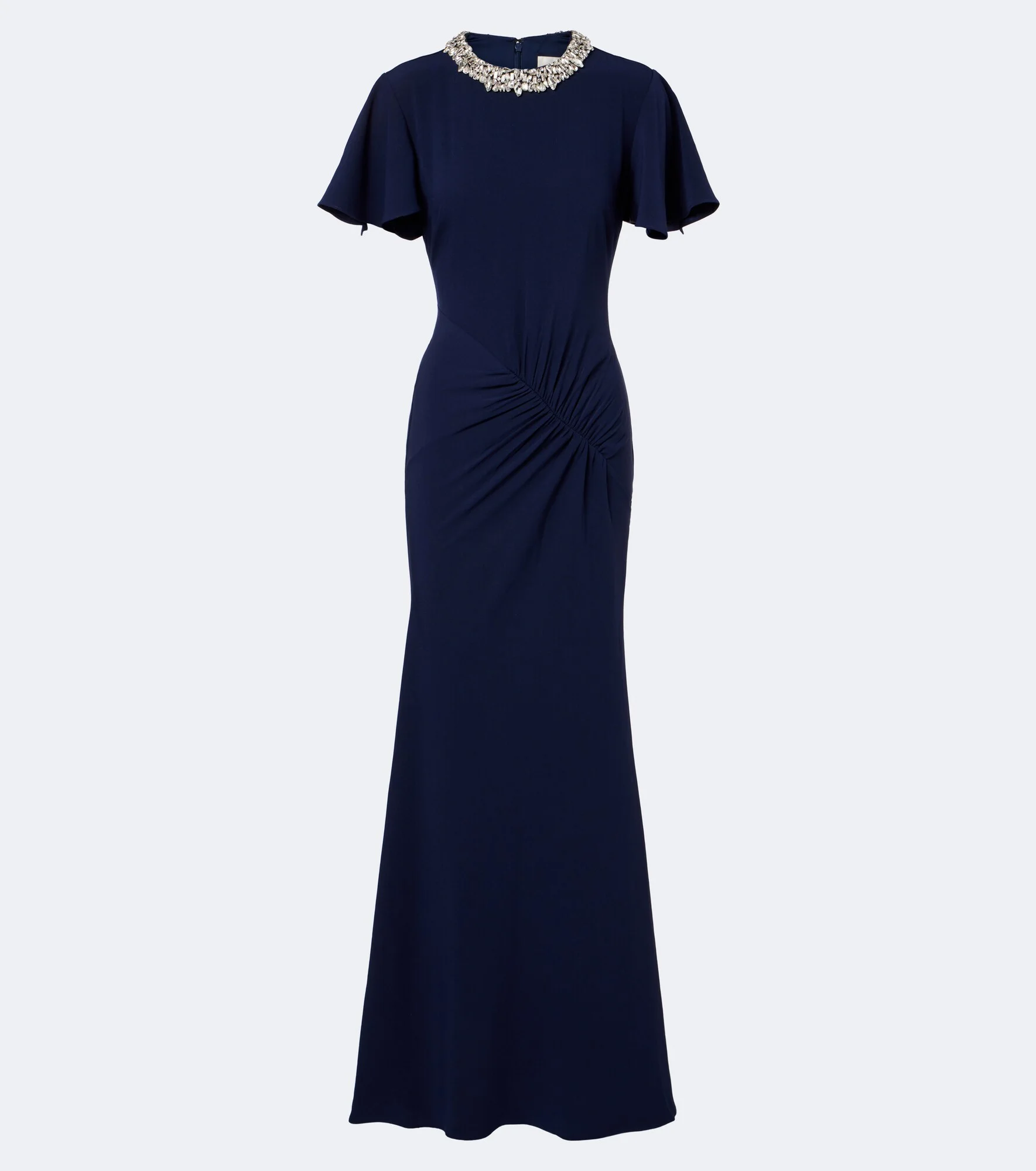 Crystal-embellished gathered gown - 1
