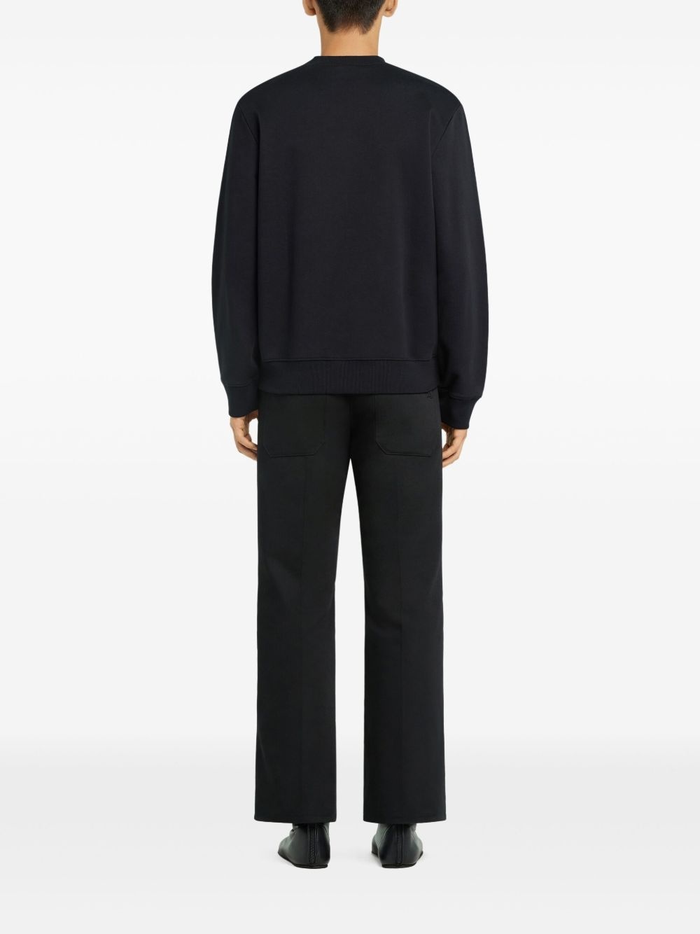 buttoned jersey sweatshirt - 3