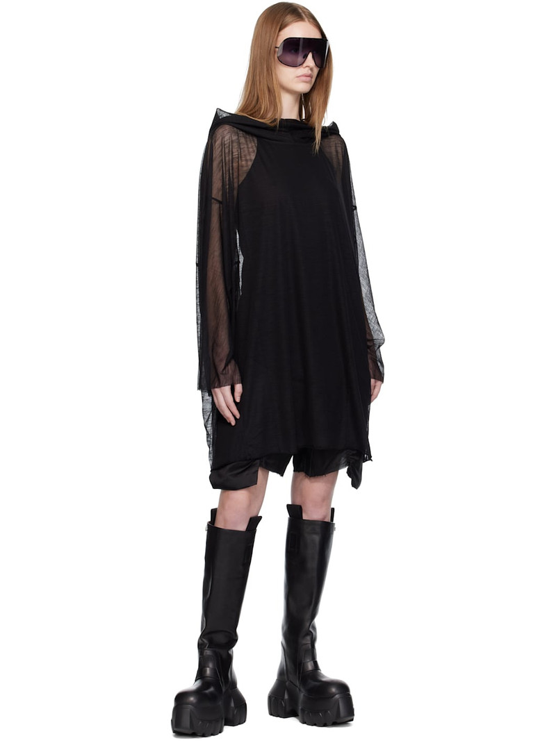 Rick Owens Black Concordians Hooded Tunic Hoodie outlook