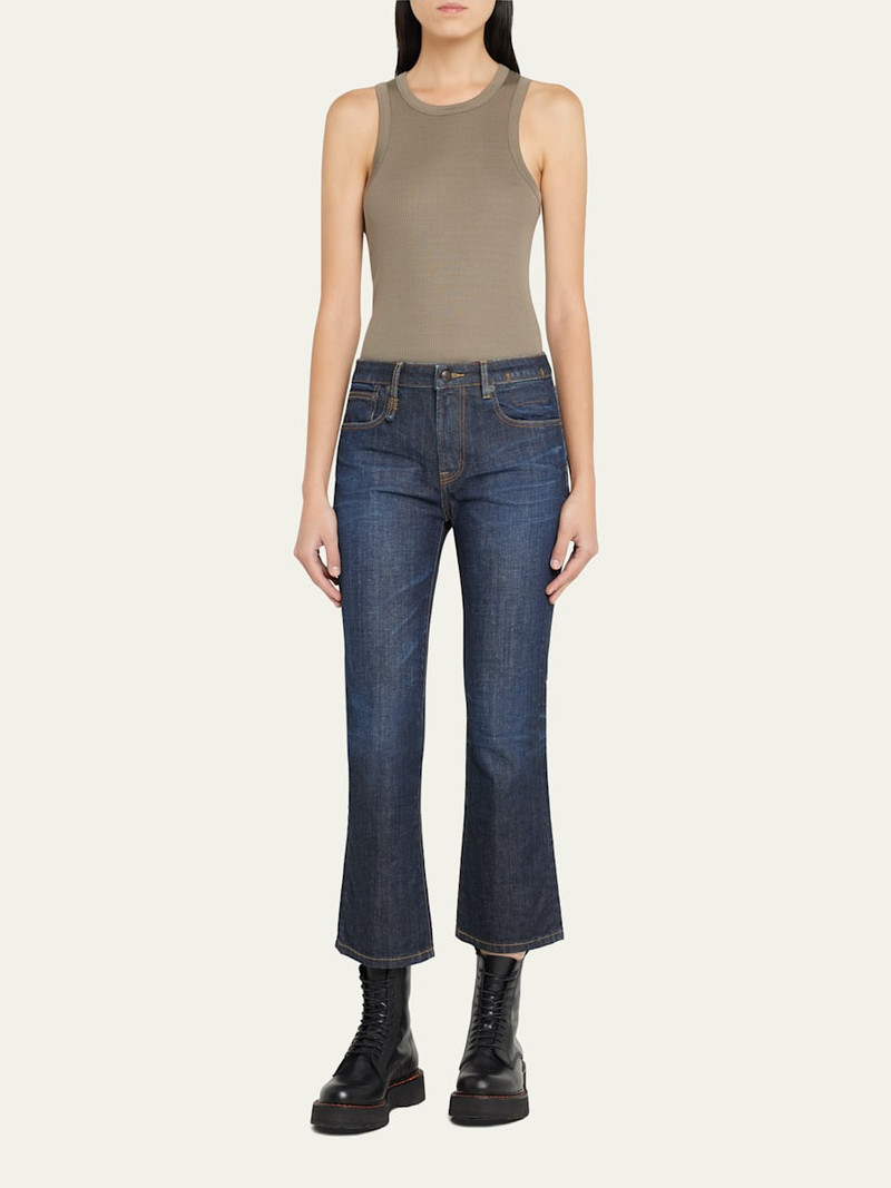R13 Mid-Rise Straight Kick Ankle Jeans outlook