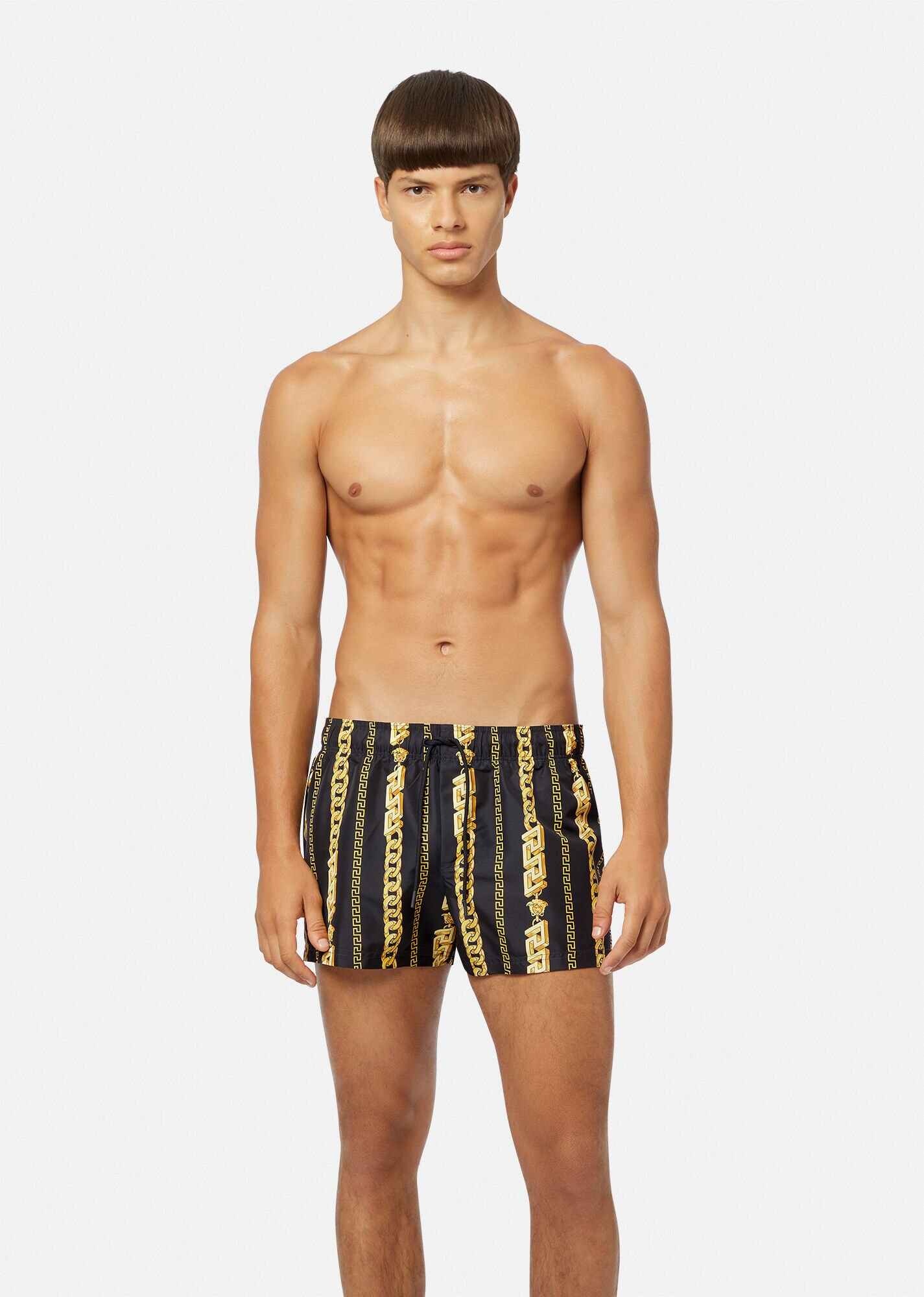 Chain Pinstripe Short Swim Shorts - 2