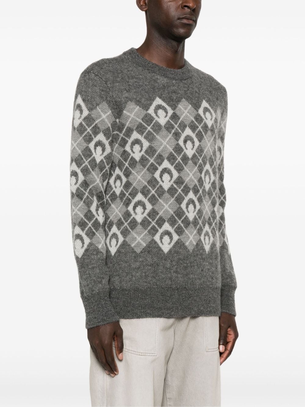 argyle intarsia-knit sweater - 3