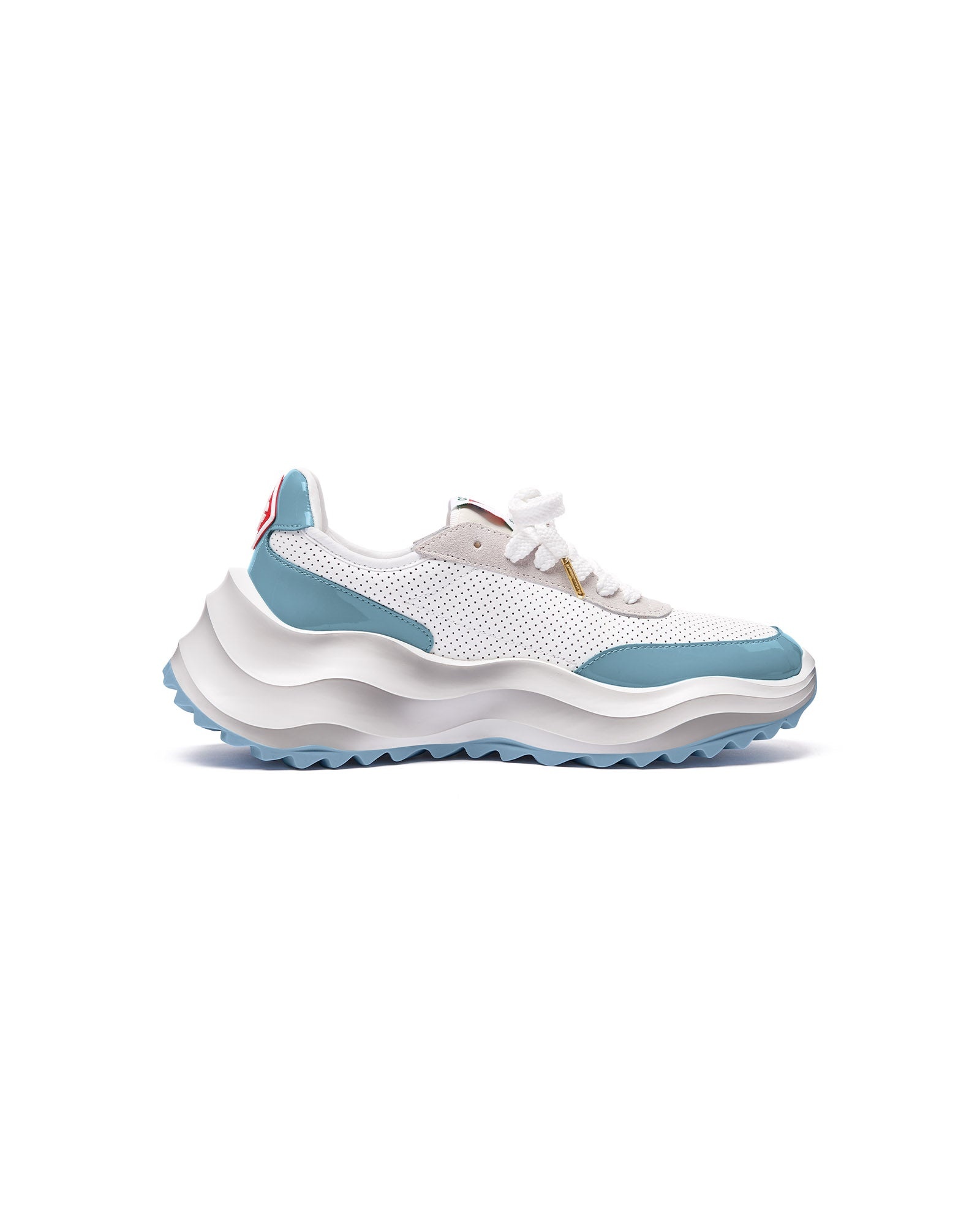 Womens Atlantis White & Powder Blue Sneaker - 2