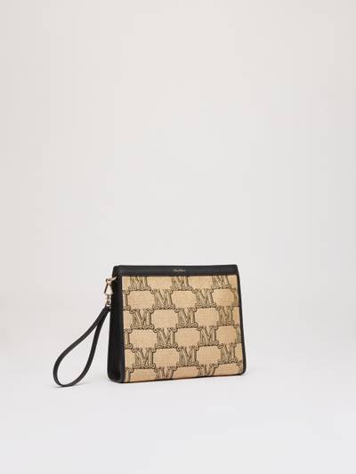 Max Mara CLUTCHY Jacquard cotton clutch outlook