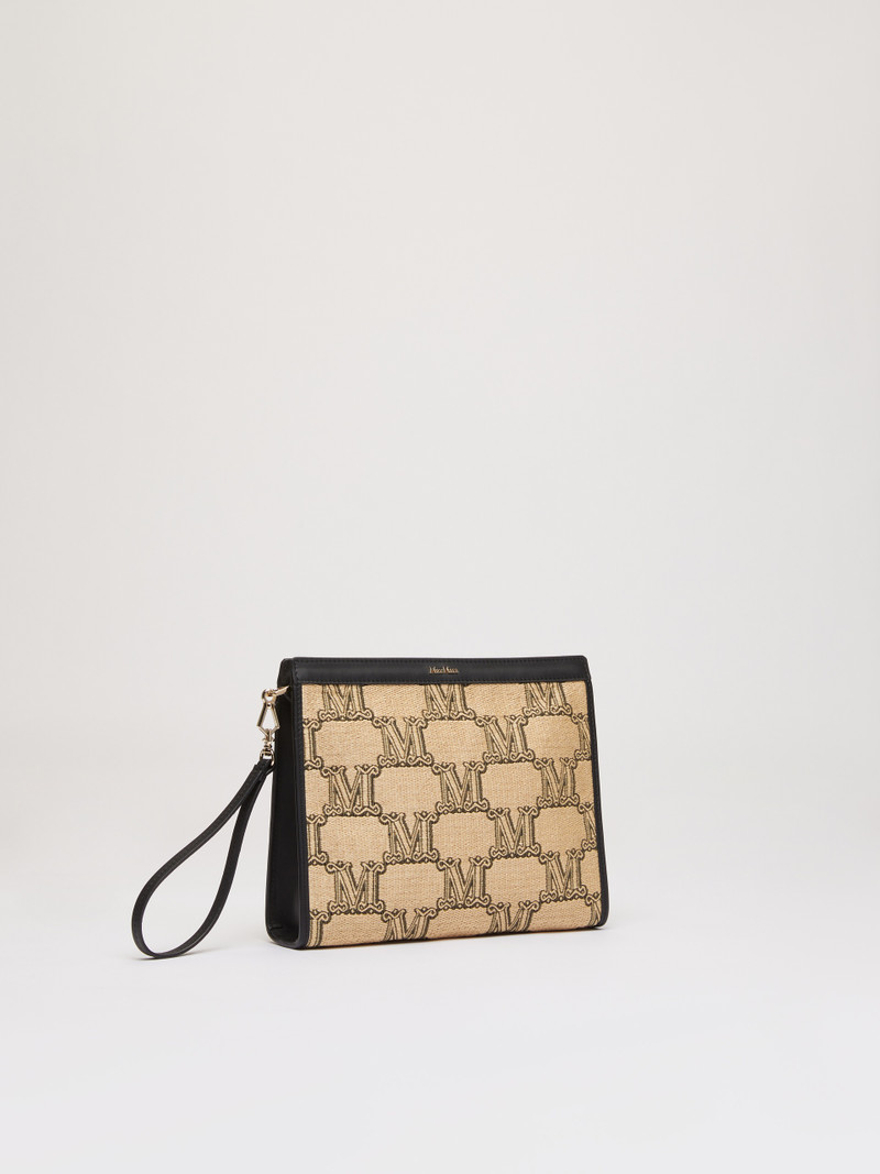 Max Mara CLUTCHY Jacquard cotton clutch outlook