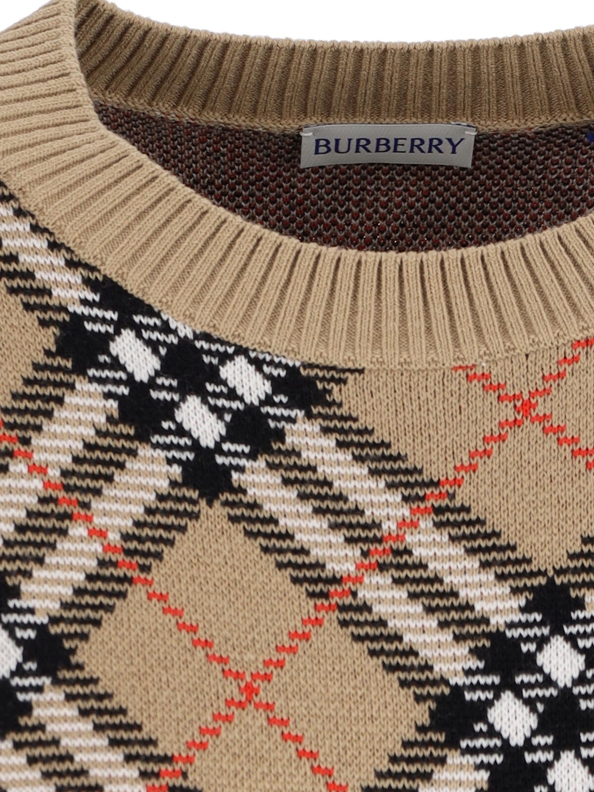 'CHECK' CREW NECK SWEATER - 3