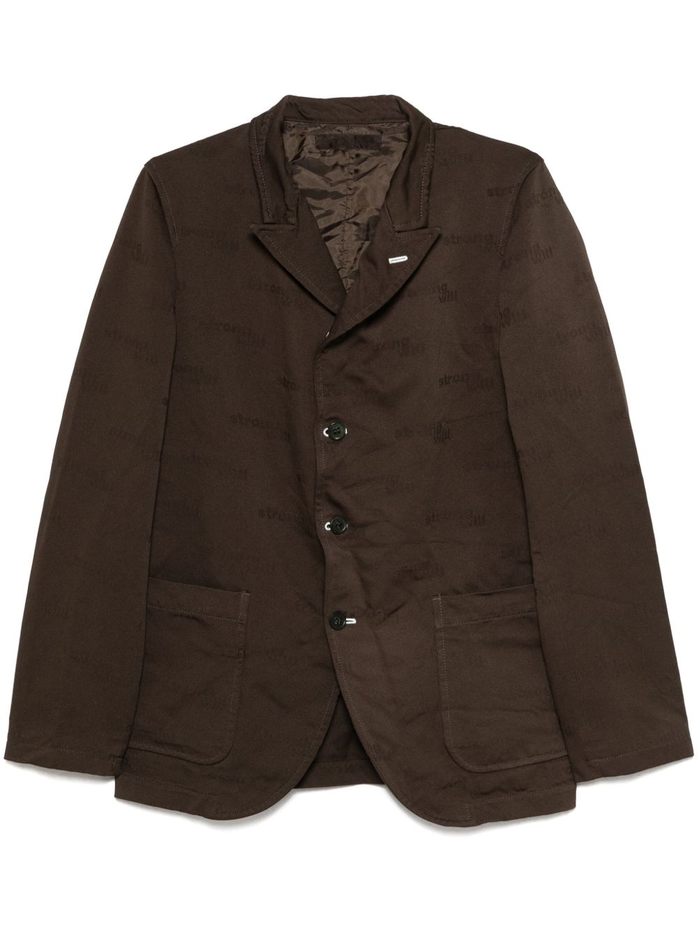 patterned-jacquard blazer - 1