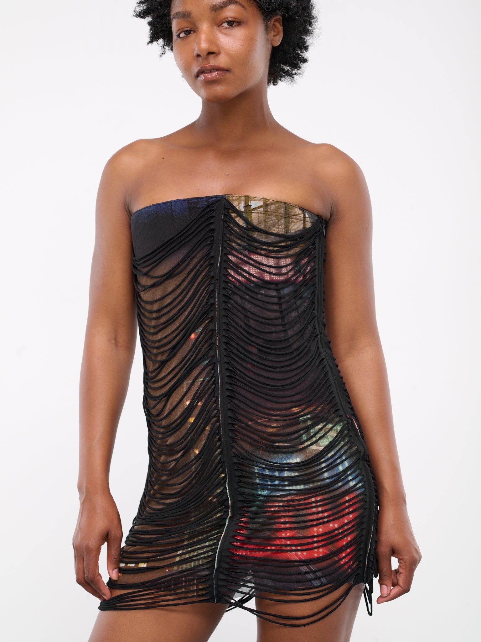 Shayne Oliver Cut-Out Graphic Dress - 4