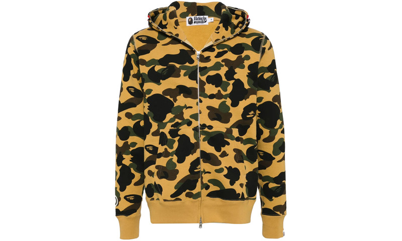 1st Camo Shark Full Zip Hoodie "Yellow" - 1