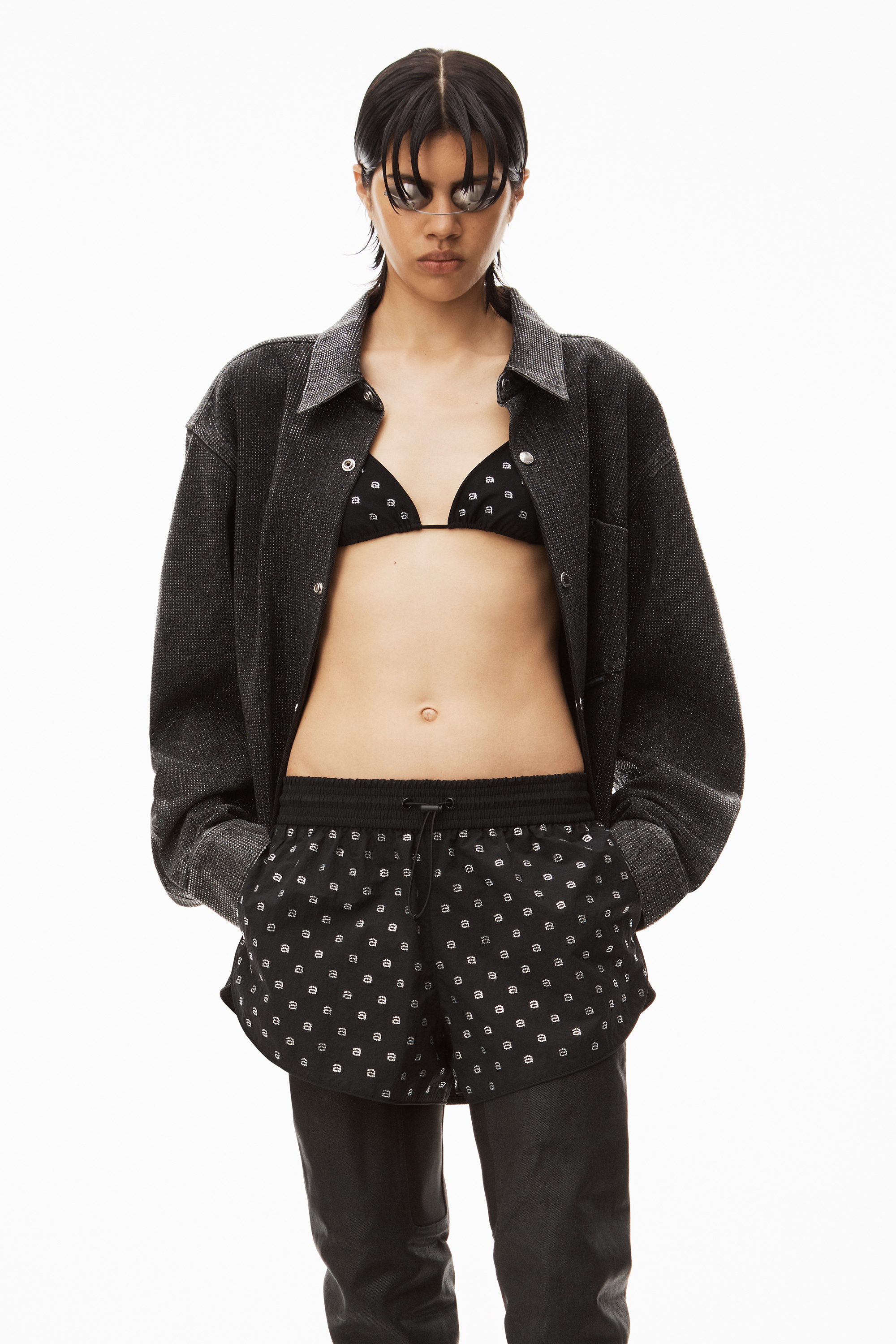 HOTFIX MARATHON SHORTS IN CRINKLE NYLON - 4