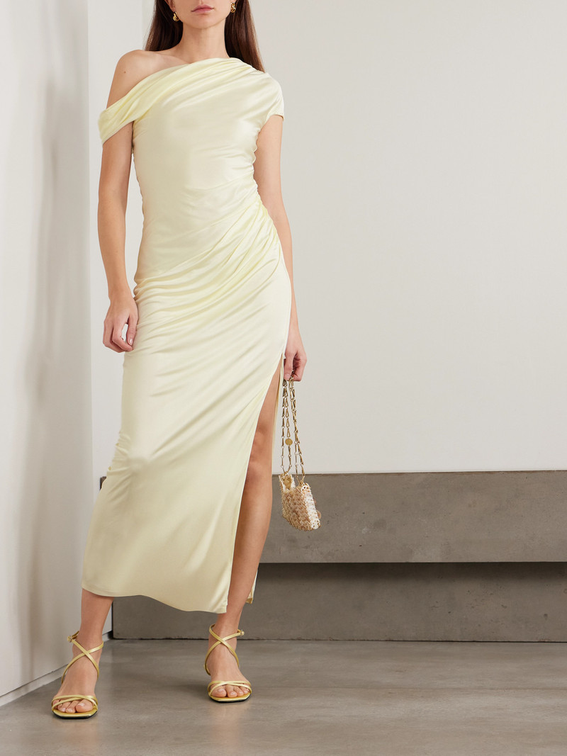 GALVAN Off-the-shoulder Draped Stretch-jersey Maxi Dress outlook