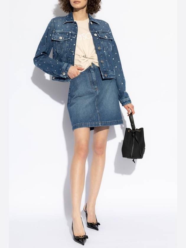 Versace Denim Skirt, Women's, Blue - 2