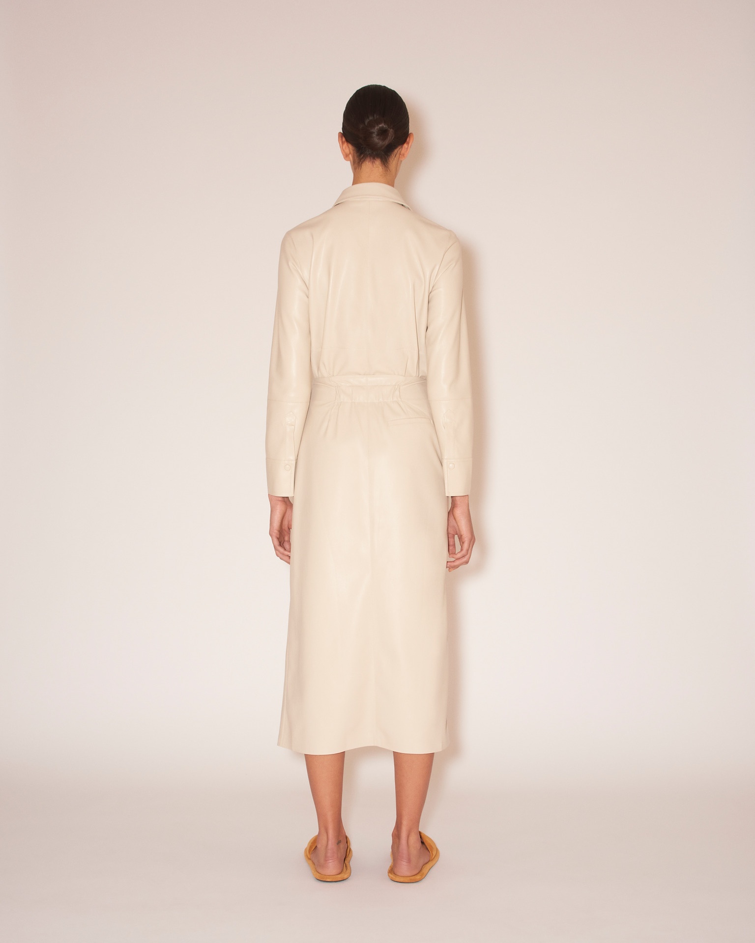 AMAS - OKOBOR™ alt-leather sarong skirt - Creme - 6