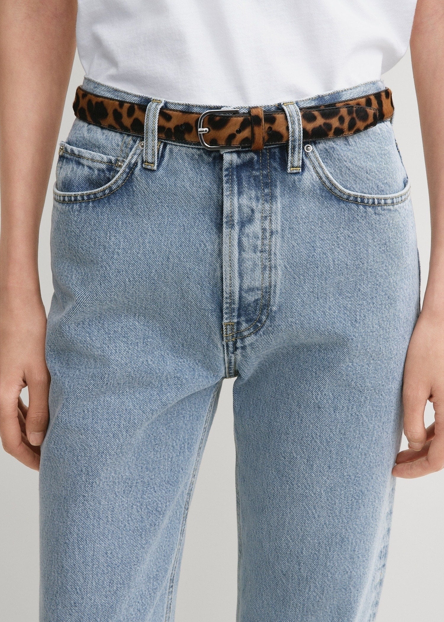 Pony hair belt leopard - 2