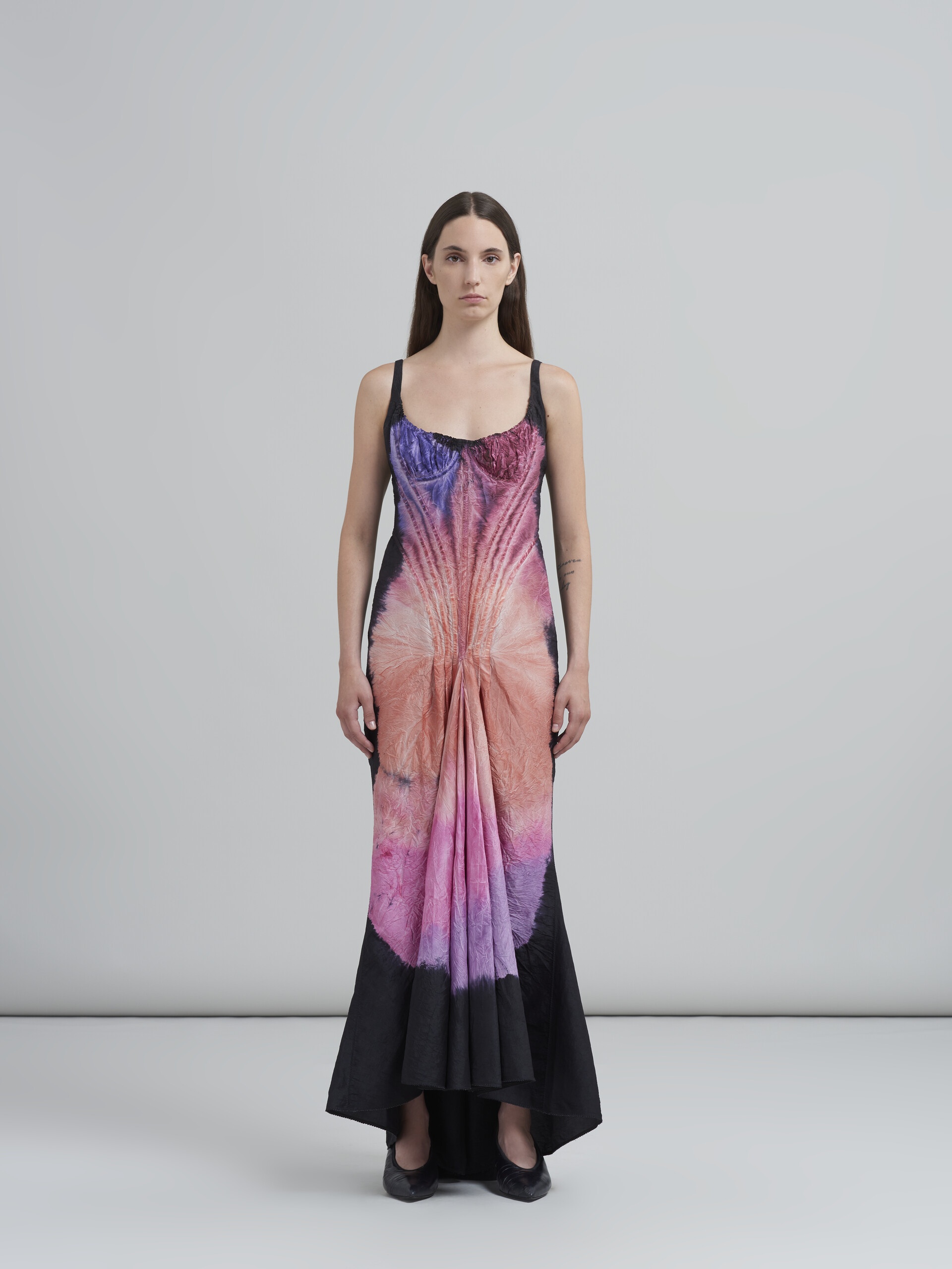 DYED RAINBOW SILK TAFFETA DRESS - 2