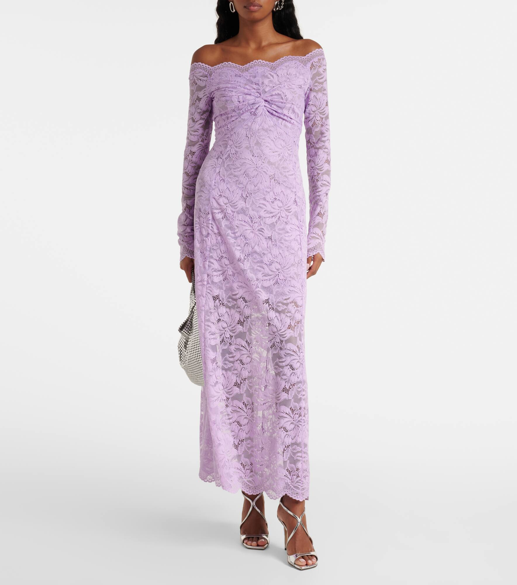 Lavender lace gown - 2