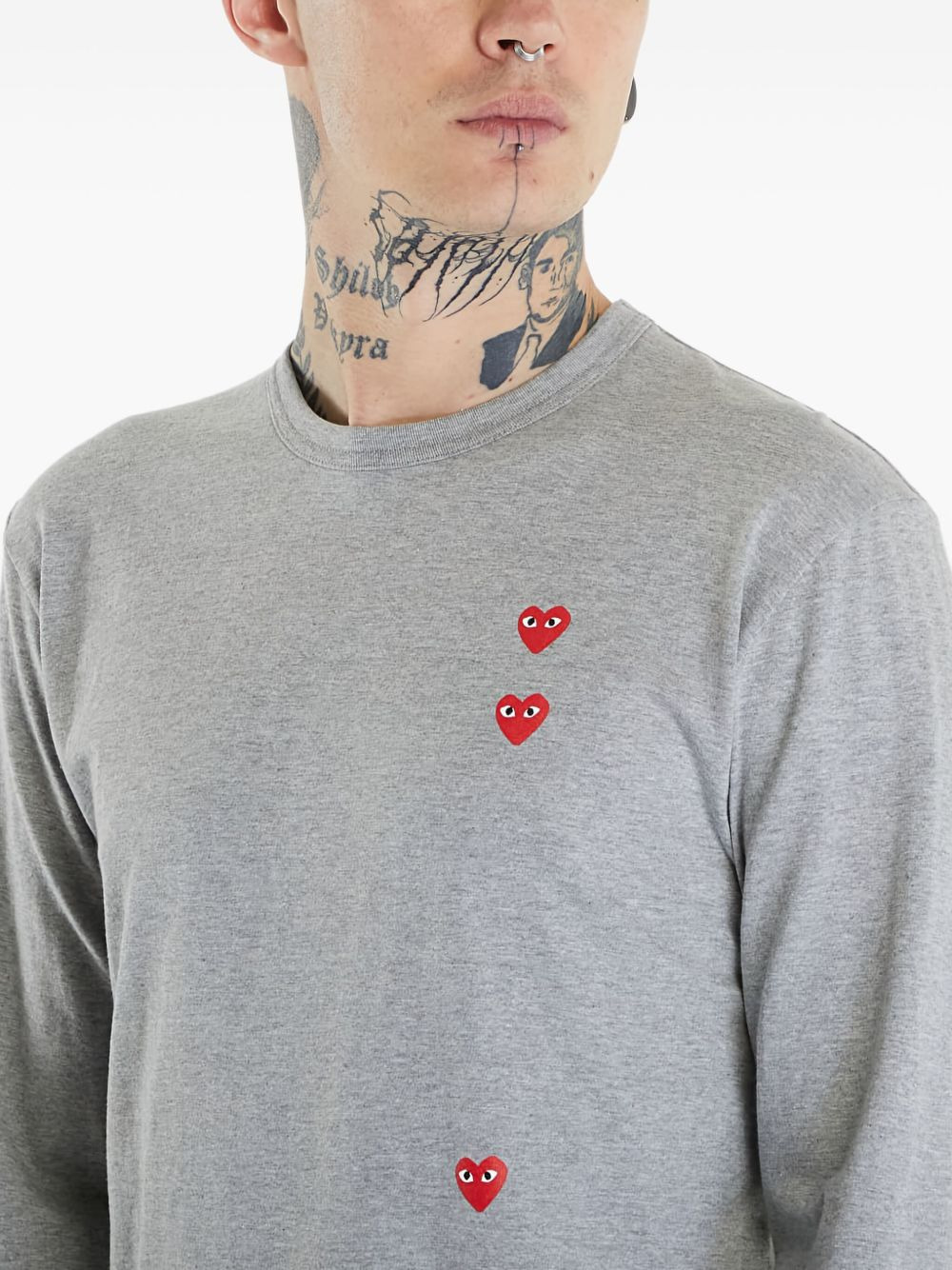 heart-print cotton T-shirt - 7