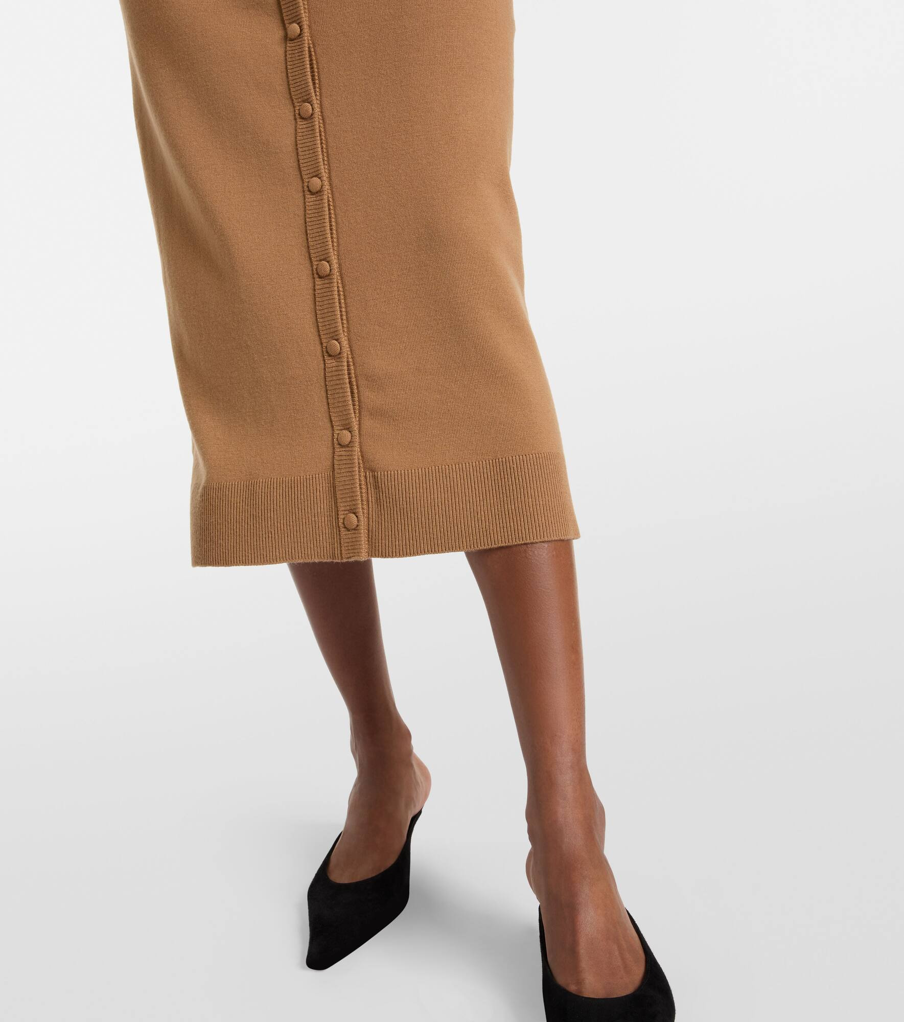 Wool-blend midi skirt - 5
