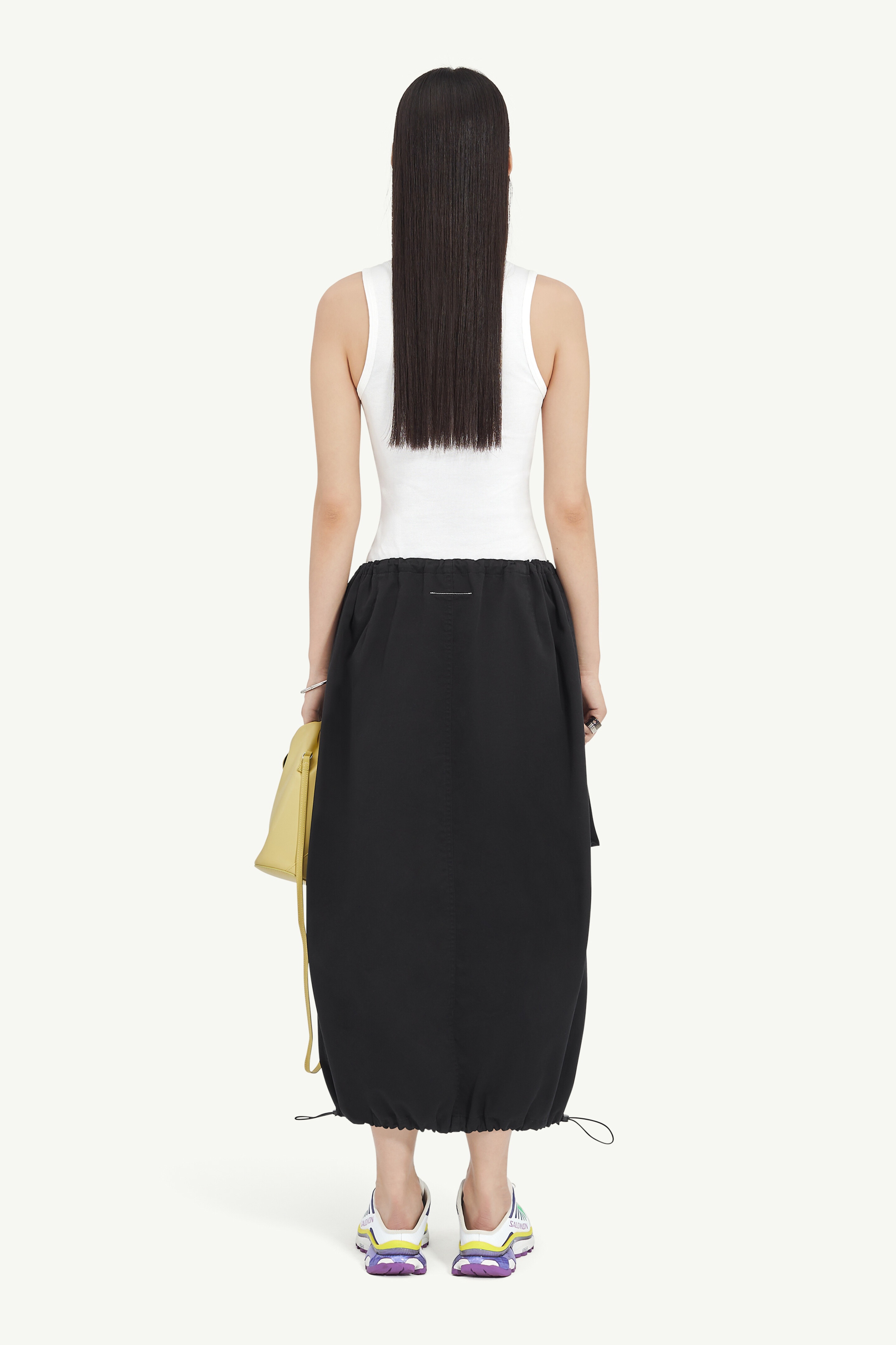 Cotton Gabardine Midi Skirt - 4