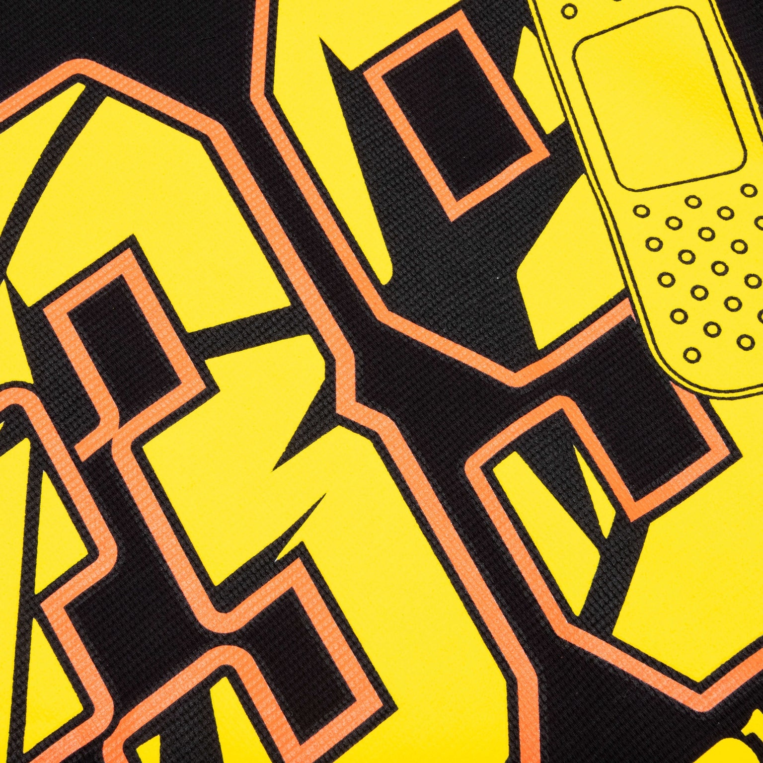 39 WAFFLE TEE - BLACK/YELLOW - 3