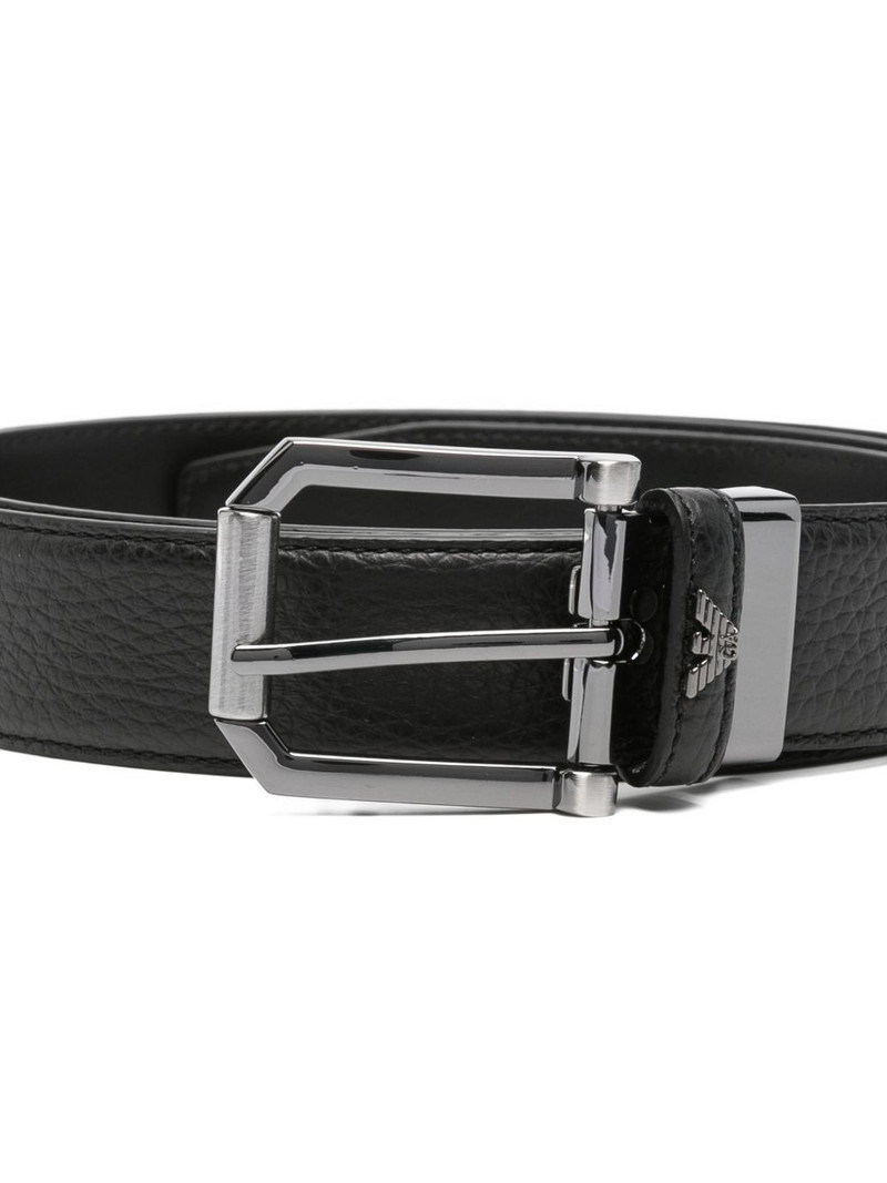 EMPORIO ARMANI grained-leather belt outlook
