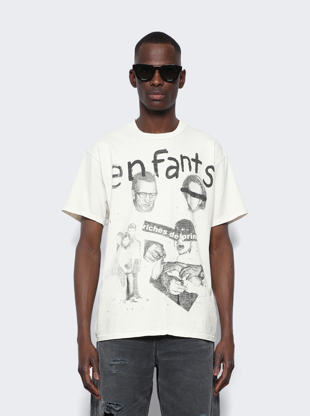 Enfants Riches Déprimés Fat Kid T-Shirt Faded Ivory and Black ...