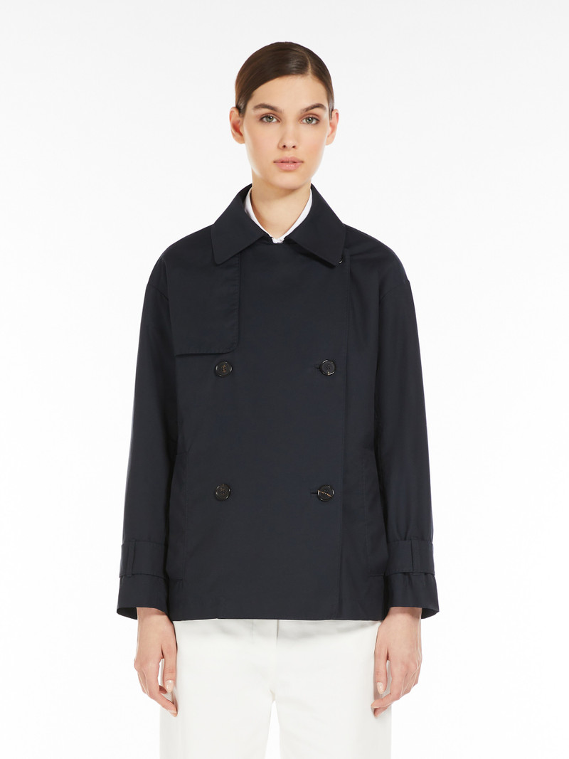 ZENO Short trench coat in water-repellent twill 3