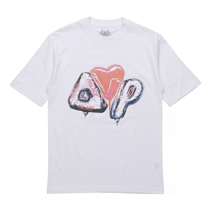 PALACE FW20 Inflator Love Pattern Round Neck Short Sleeve Unisex White P19TS056 - 1