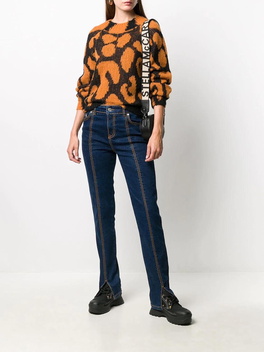 animal-pattern crew-neck jumper - 2