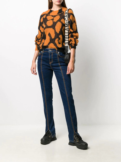 Stella McCartney animal-pattern crew-neck jumper outlook