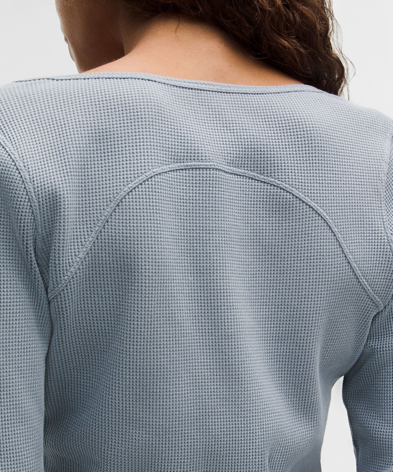 Cotton-Blend Henley Long-Sleeve Shirt 5