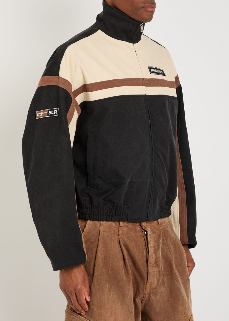 NAHMIAS Nahmias Appliquéd Canvas Bomber Jacket outlook