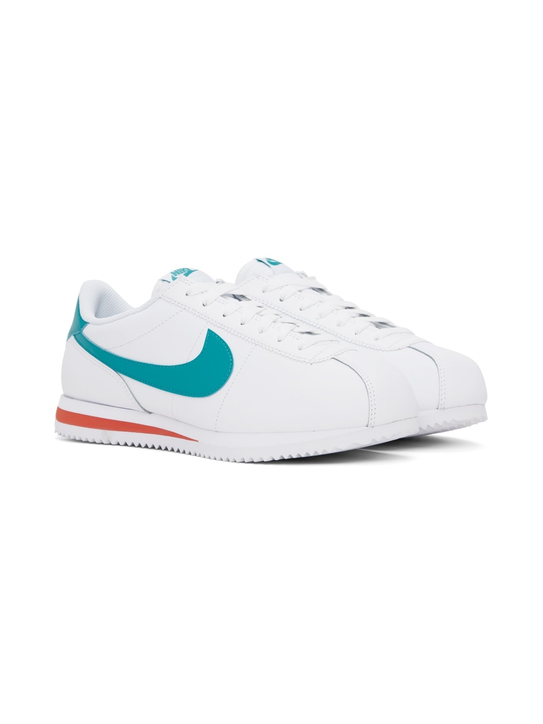 White & Blue Cortez Sneakers - 4