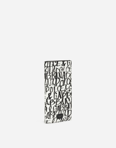 Dolce & Gabbana Dauphine calfskin vertical wallet with logo print outlook