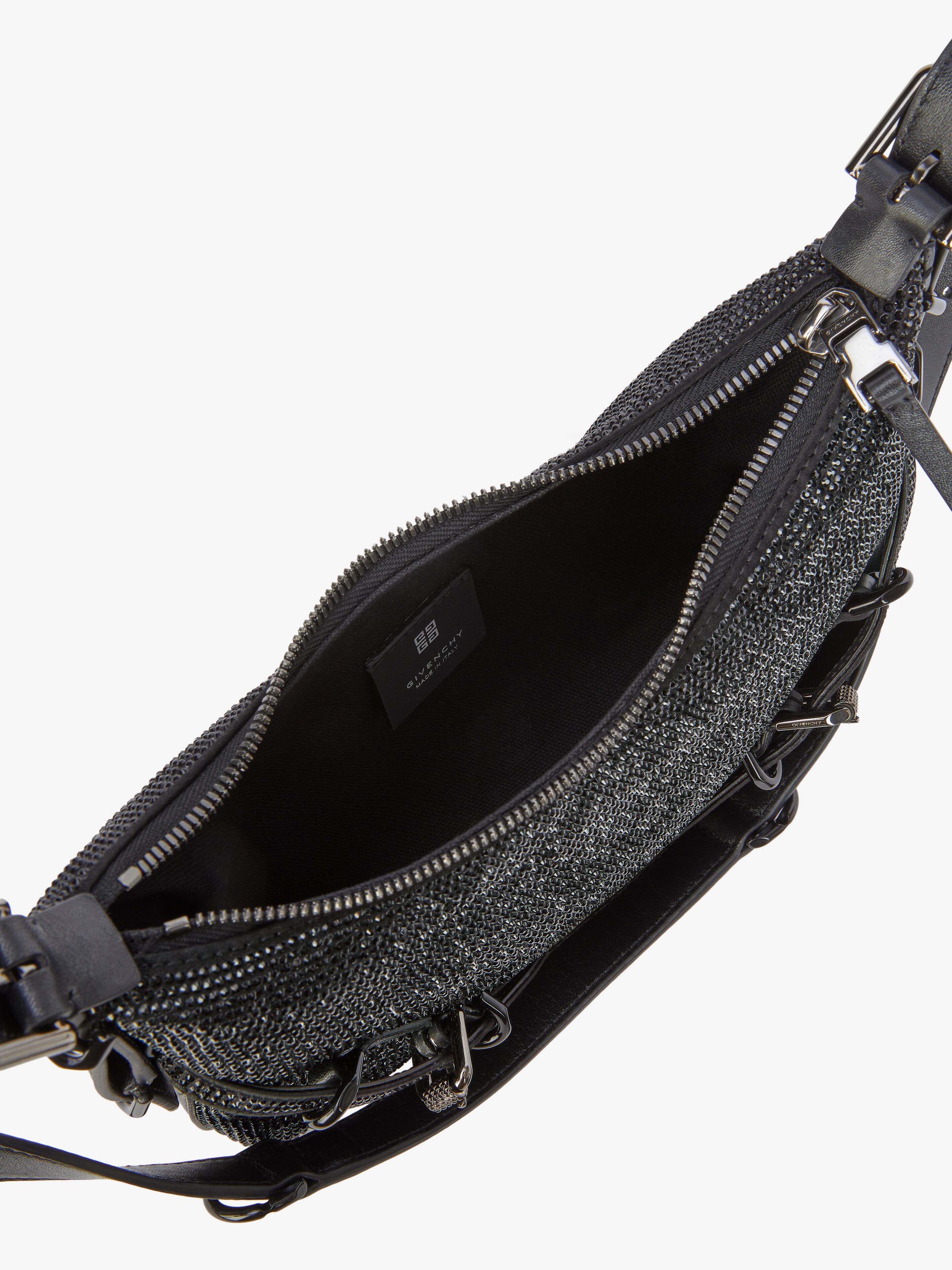 ショルダーバッグ・ポシェット Givenchy Borsa Voyou Mini Con Strass Givenchy MINI VOYOU BAG IN SATIN WITH STRASS | REVERSIBLE