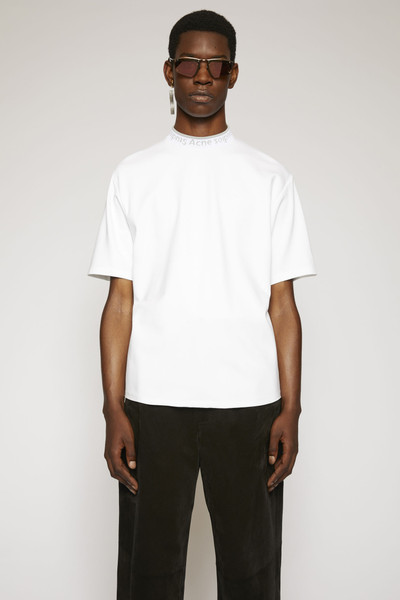 Acne Studios Logo neck t-shirt optic white outlook