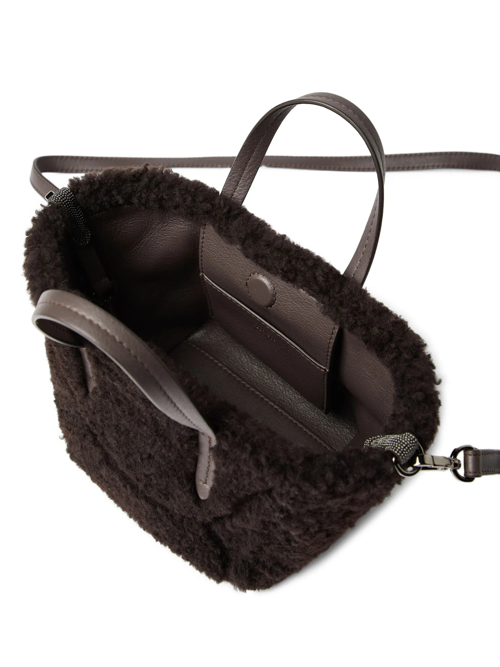 Brunello Cucinelli Shearling Tote Bag - 5