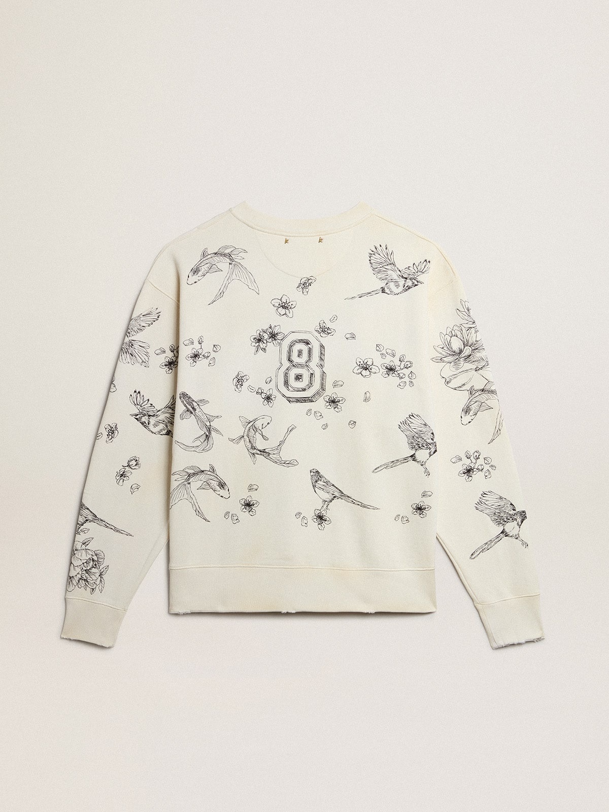 Aged white CNY sweatshirt - 9