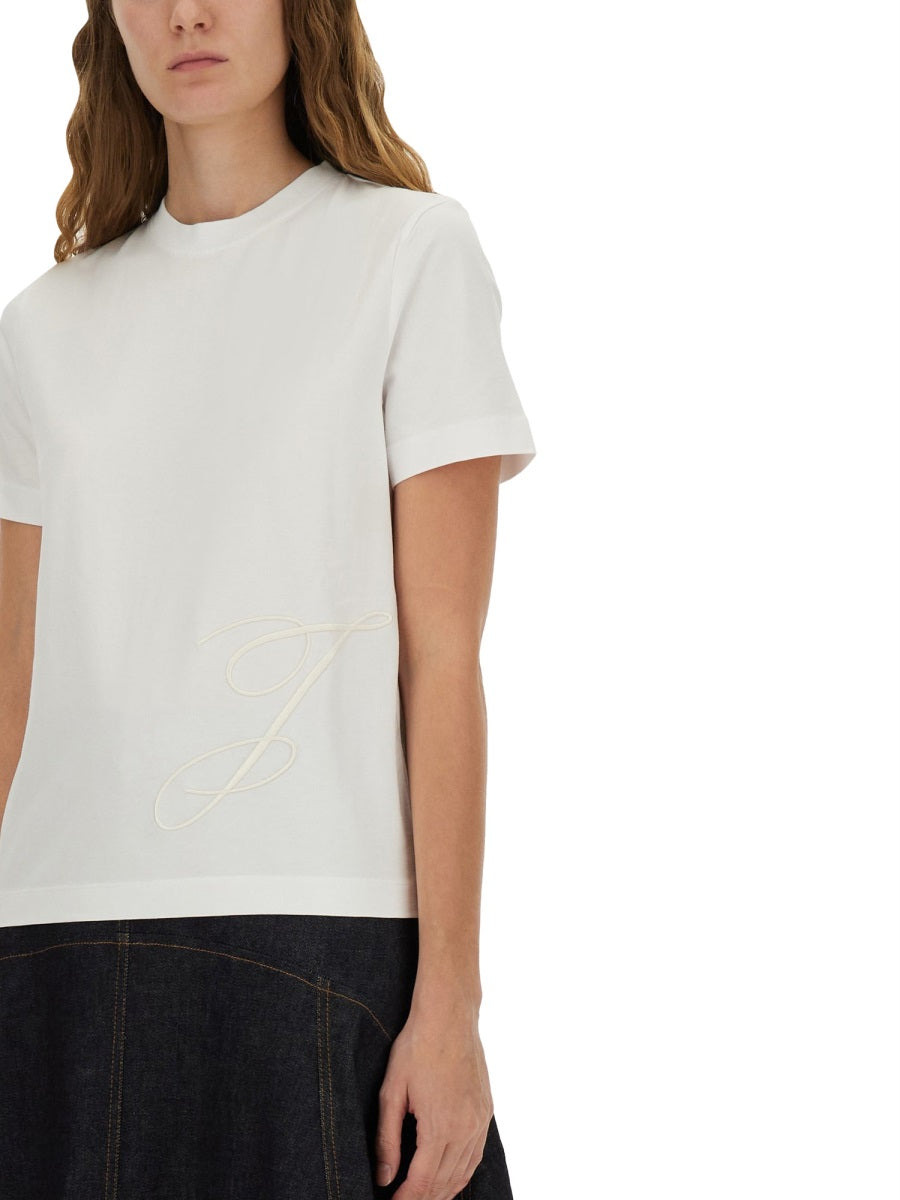 Jacquemus Women T-Shirt With Embroidered "J" - 4