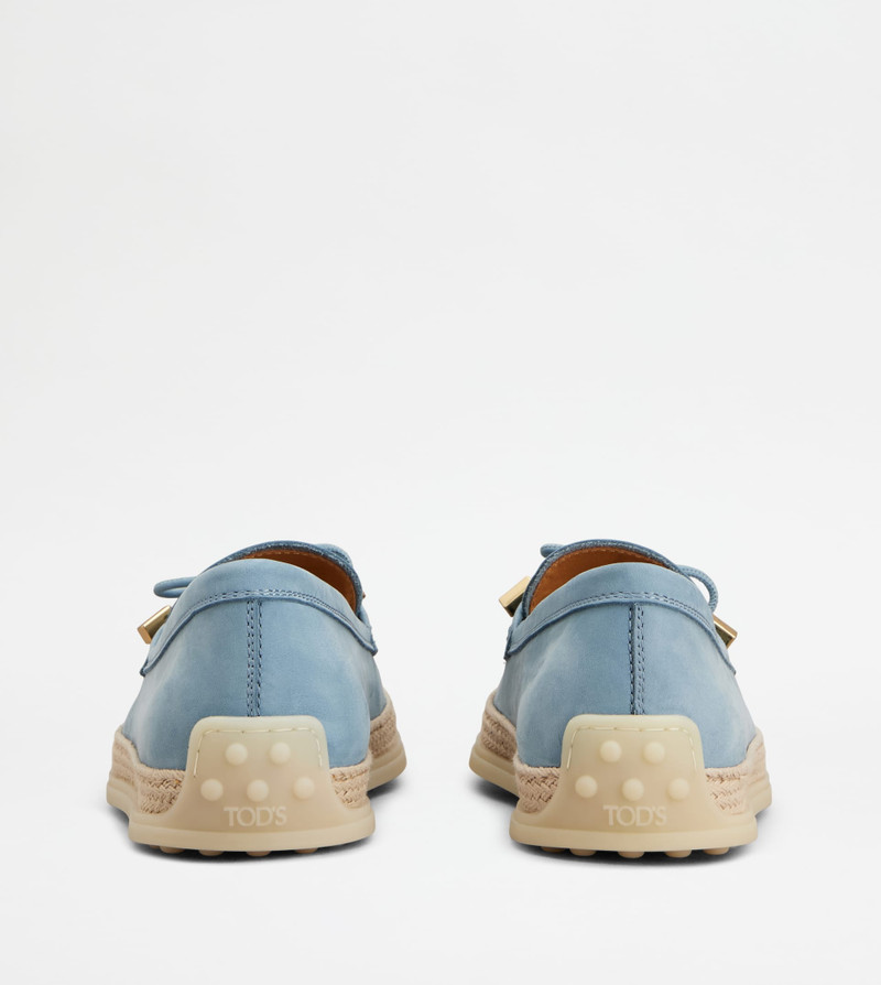 Tod's LOAFERS IN NUBUCK - LIGHT BLUE outlook