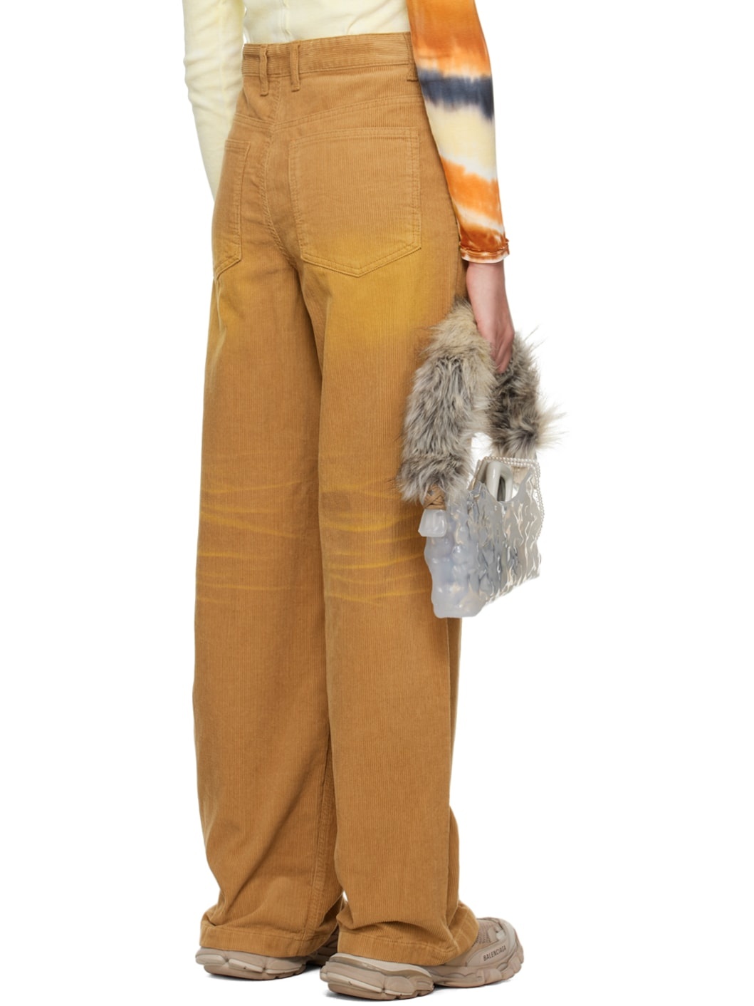 Brown Washed Trousers - 3