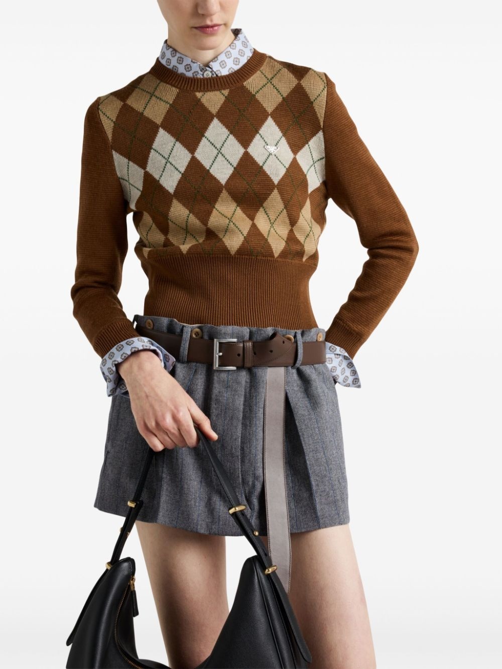 pinstripe-print skirt - 4