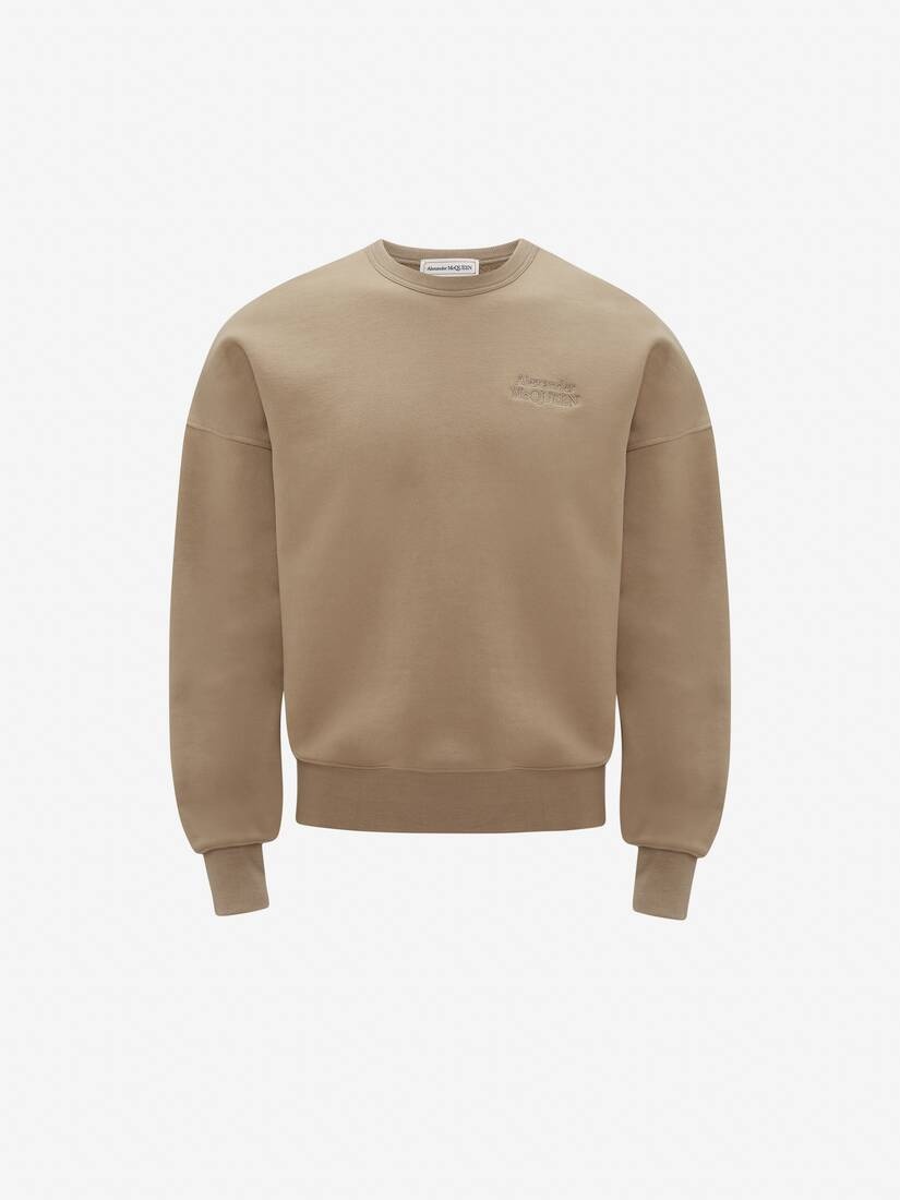 Men's McQueen Signature Sweatshirt in Beige - 1