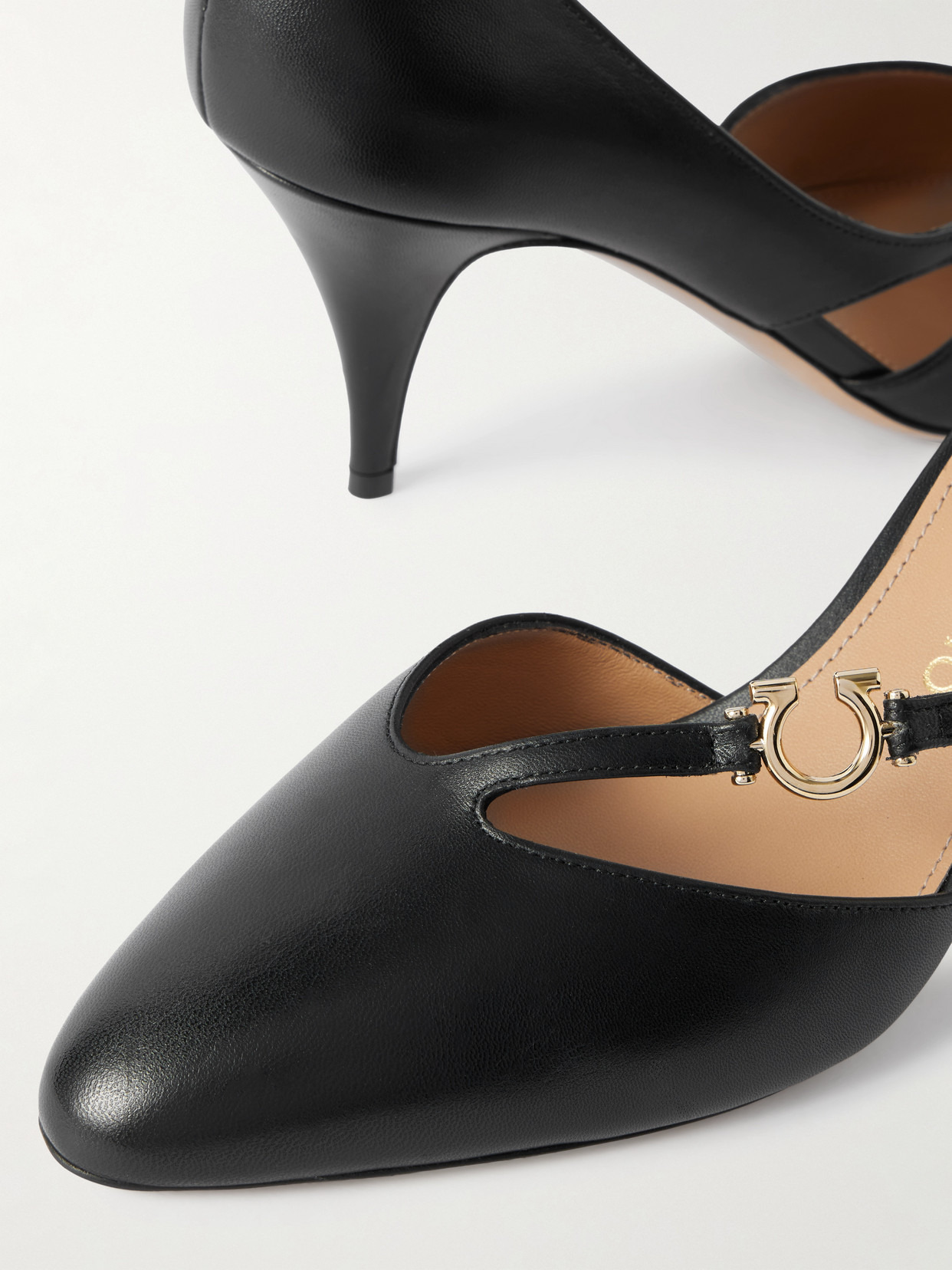 Moreen Embellished Leather Pumps - 4