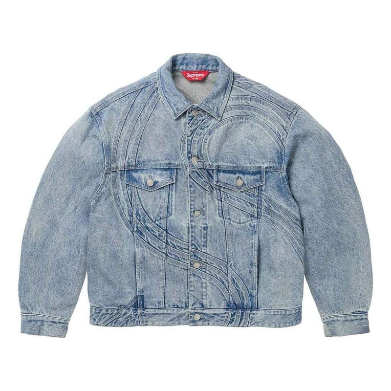 Supreme S Logo Denim Trucker Jacket 'Teal' SUP-SS24-056 - 1