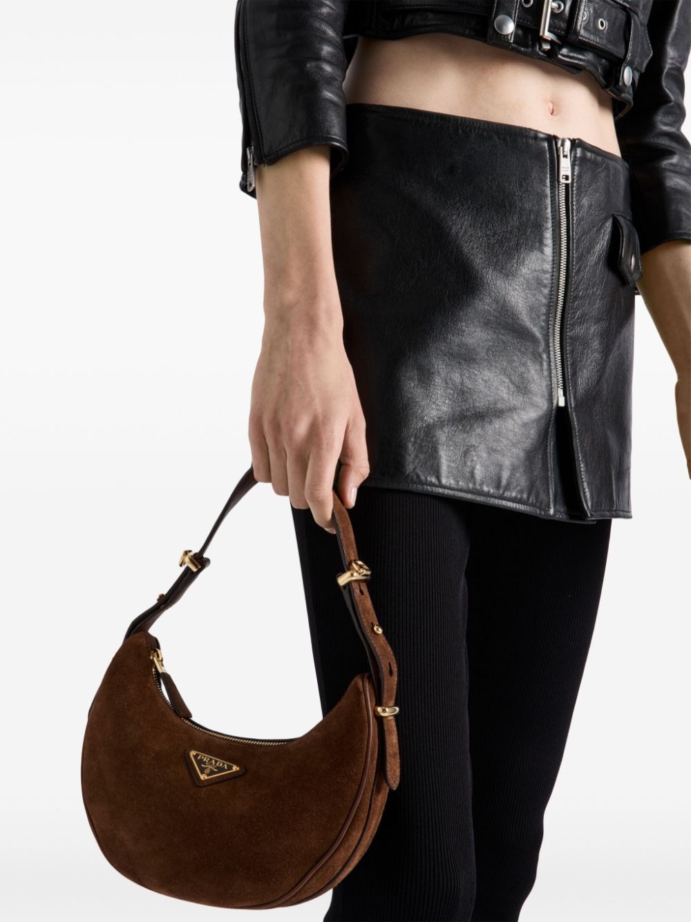 leather mini skirt - 4