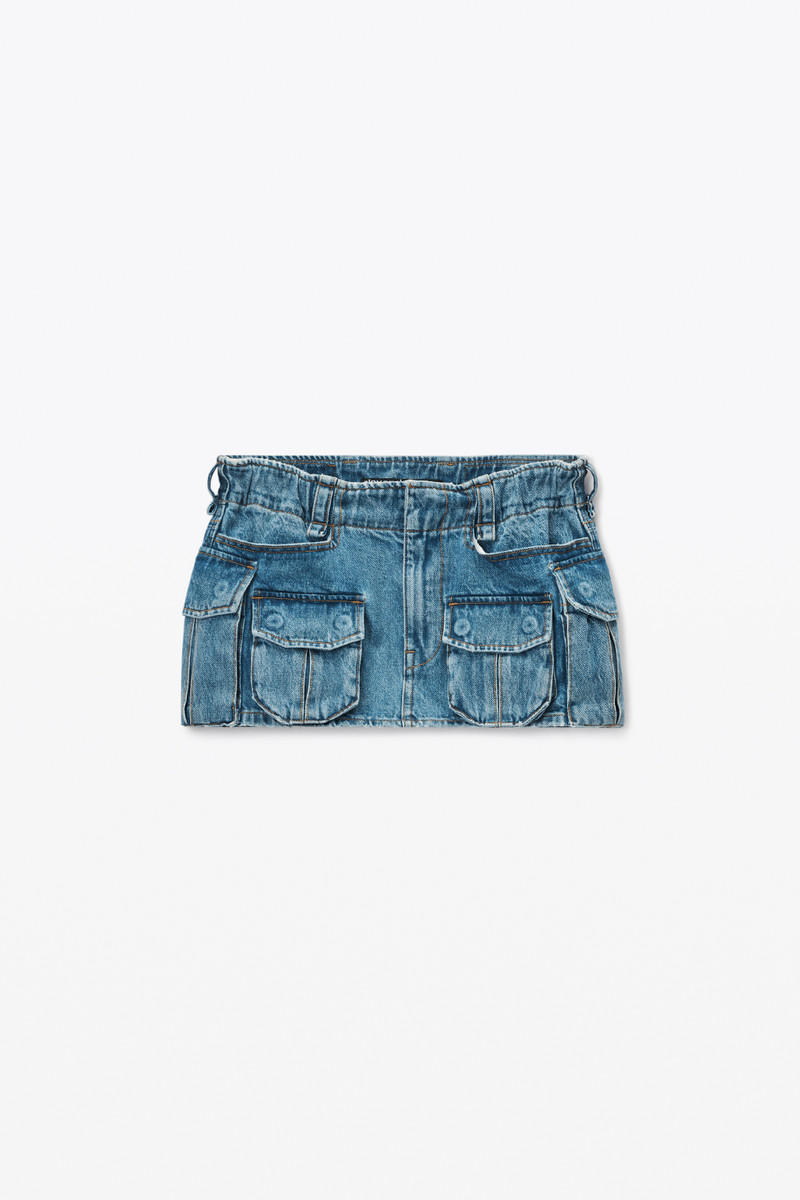 Mid-Rise Cargo Pocket Miniskirt 1